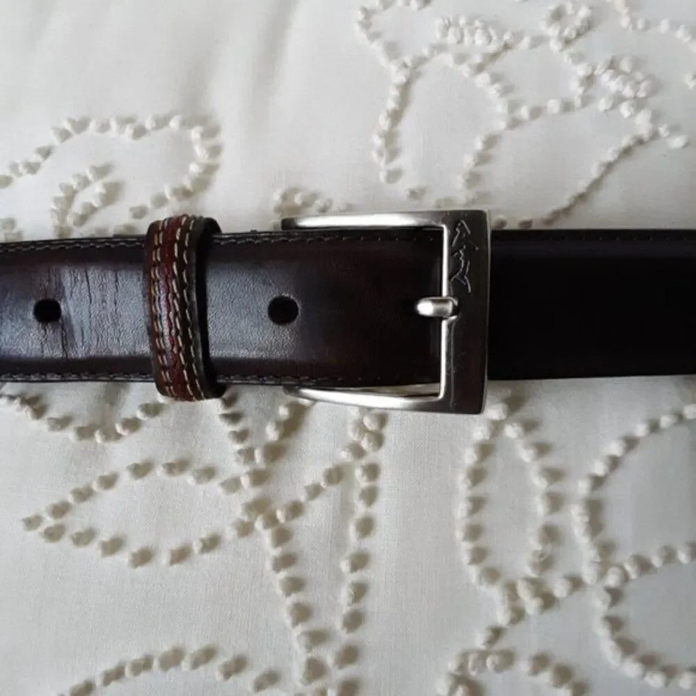 Greg Norman Brown Leather Belt size 36